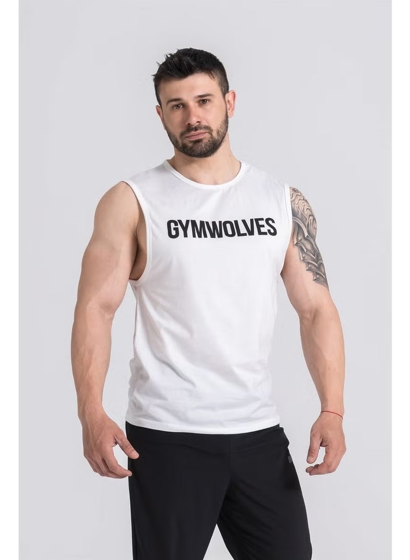 Gymwolves تي شيرت رجالي بدون أكمام | تي شيرت رياضي رجالي | قميص تمرين - Image 1